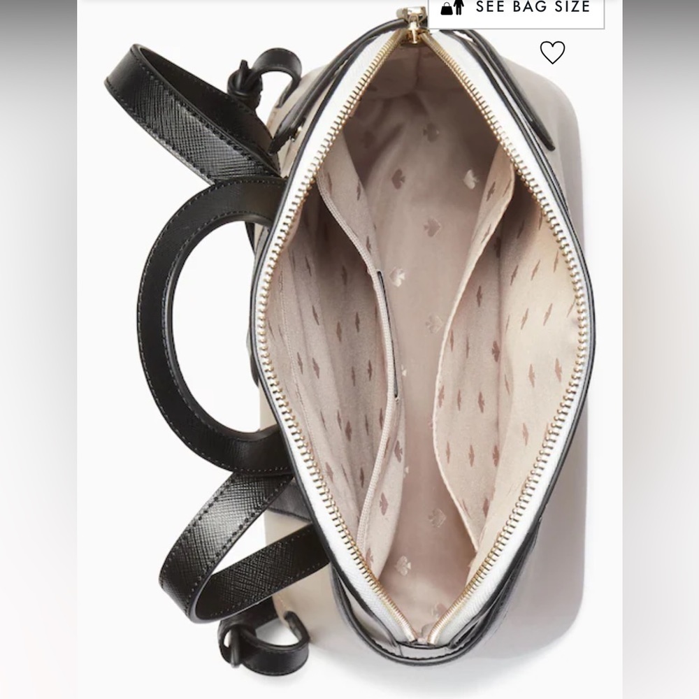 🆕 Kate Spade Staci Dome Medium Backpack Warm Beige Multi Bag - Picture 4 of 13